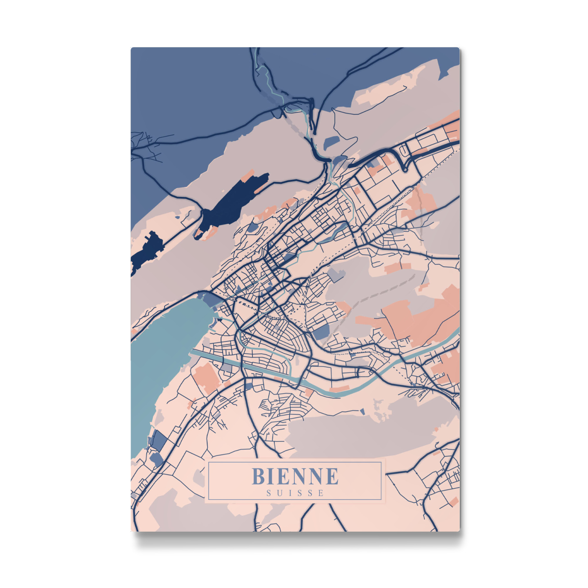 Galerie-Print "Biel CityMap" 30x20 cm artboxONE