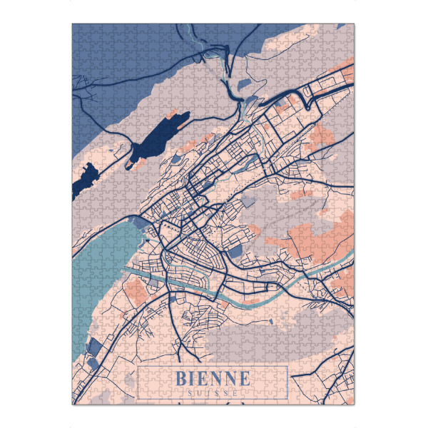 Puzzle Ravensburger "Biel CityMap" artboxONE - Städte / Weitere,Kartografie