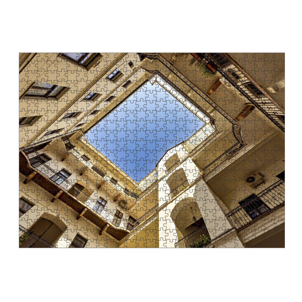 Puzzle Ravensburger "Historischer Innenhof" artboxONE - Architektur - Budapest,Ungarn,Altstadt,Hinterhof,Innenhof - Bild budapest