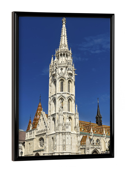 Poster mit schwarzem Rahmen "Die Matthiaskirche" artboxONE - Architektur