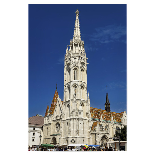 Poster 30x20 cm "Die Matthiaskirche" artboxONE - Architektur - Budapest,Matthiaskirche,Burgpalast,Fischerbastei,Burgviertel,Altstadt,Kirche