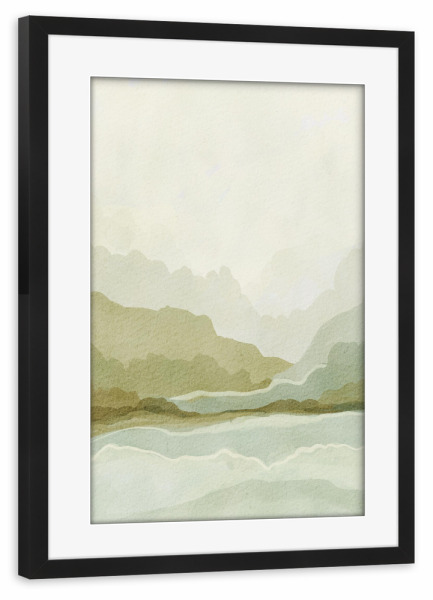 Poster mit Rahmen schwarz "Dreamy monochrome landscape" artboxONE - Natur,Reise,Abstrakt