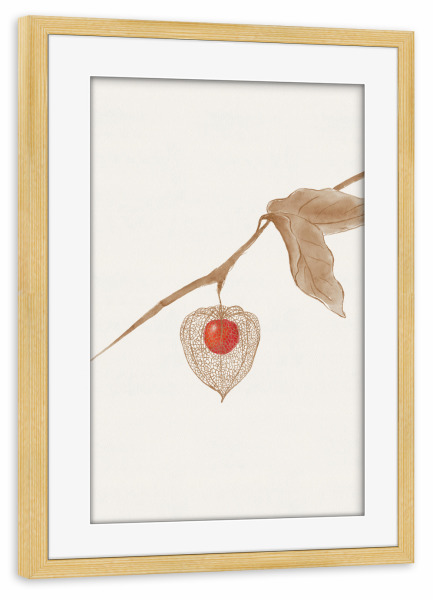 Poster mit Rahmen kiefer "Winterkirsche" artboxONE - Natur