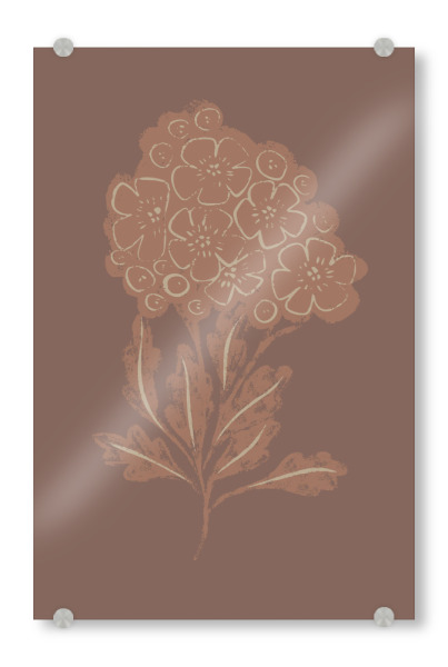 Acrylglasbild "Mocha Blooms" artboxONE - Natur,Floral,Abstrakt