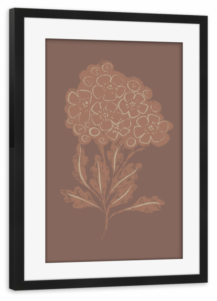 Poster mit Rahmen schwarz "Mocha Blooms" artboxONE - Natur,Floral,Abstrakt
