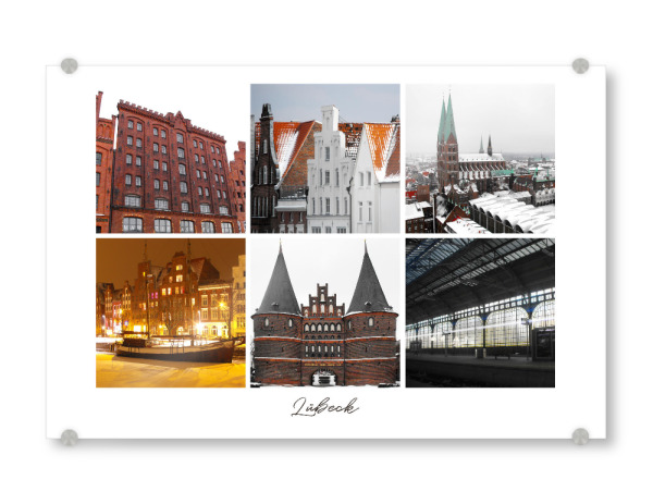 Acrylglasbild "Lübeck Collage" artboxONE - Städte,Reise,Architektur,Reise / Länder,Städte / Weitere