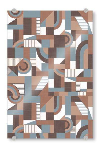 Acrylglasbild "Mocha Mousse Sonate" artboxONE - Abstrakt,Geometrie