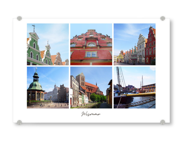 Acrylglasbild "Wismar Collage" artboxONE - Städte,Reise,Reise / Strand und Meer,Reise / Länder,Städte / Weitere
