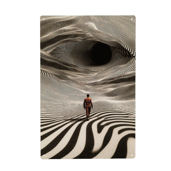 Holzbild "OP -Kunstreise" artboxONE - Reise,Abstrakt,Geometrie,Lustig