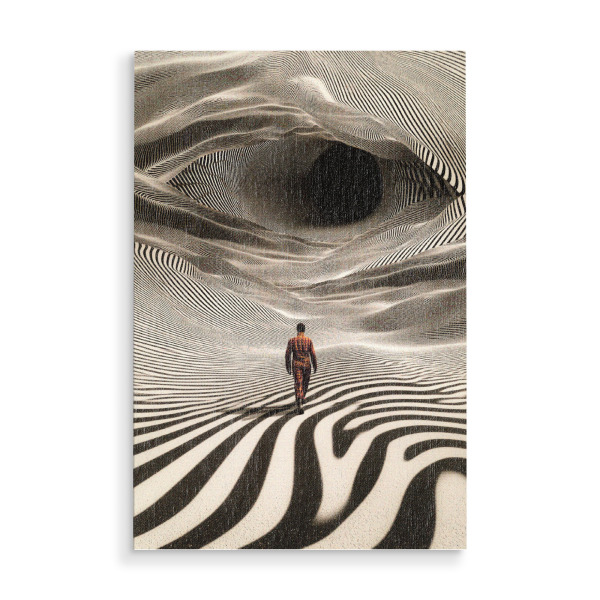 Holzbild "OP -Kunstreise" artboxONE - Reise,Abstrakt,Geometrie,Lustig