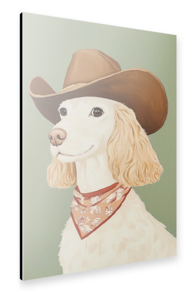 Alu-Dibond "Cowboy Cocker Spaniel" 30x20 cm artboxONE