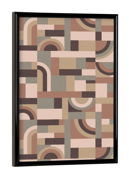 Poster mit schwarzem Rahmen "Mocha Mousse Frasggio" artboxONE - Abstrakt,Geometrie