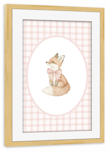 Poster mit Rahmen kiefer "Fuchskunst" artboxONE - Für Kinder,Tiere,Für Mama