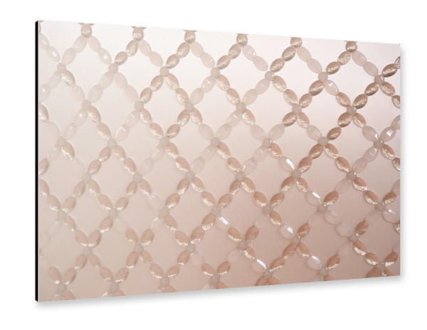 Alu-Dibond "Roségoldene Muster Eleganz" 30x20 cm artboxONE
