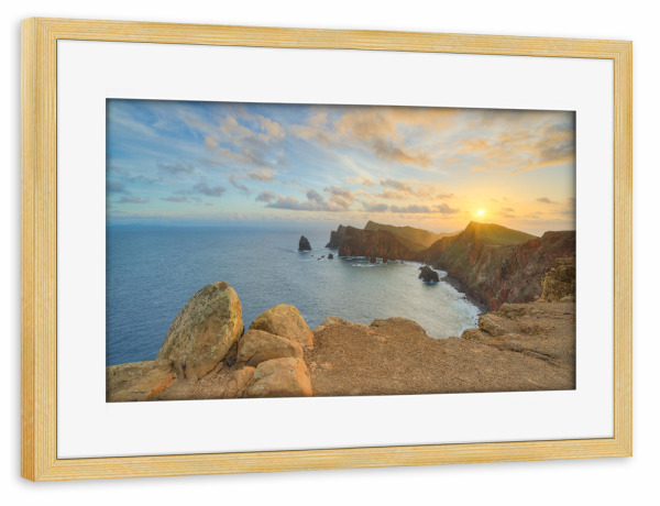 Poster mit Rahmen kiefer "Miradouro da Ponta do Rosto" artboxONE - Natur,Reise,Reise / Länder
