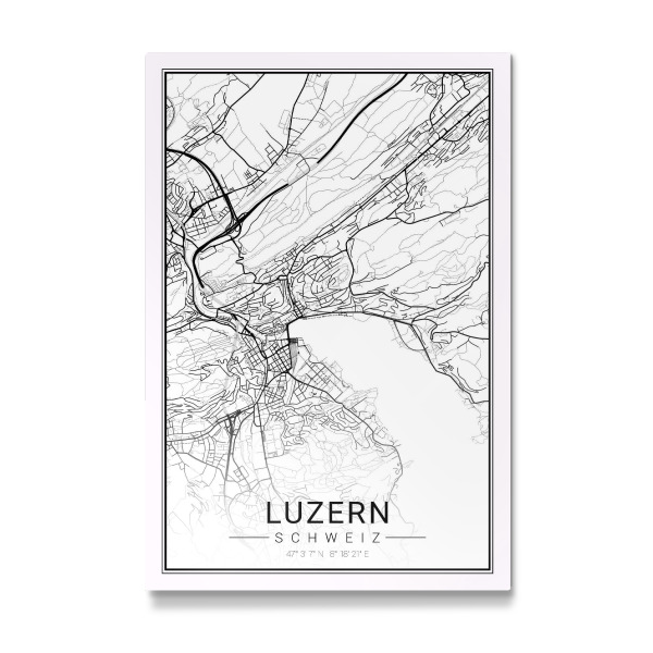 Galerie-Print "Citymap Luzern" 75x50 cm artboxONE