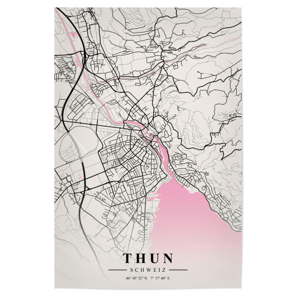 Poster "Thun Schweiz" artboxONE - Städte / Weitere,Kartografie