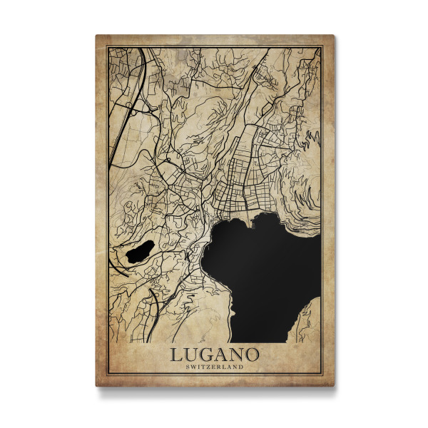 Galerie-Print "Lugano Vintage City" 75x50 cm artboxONE