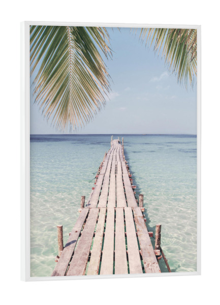 Poster mit weißem Rahmen "Im Paradies" artboxONE - Reise / Strand und Meer