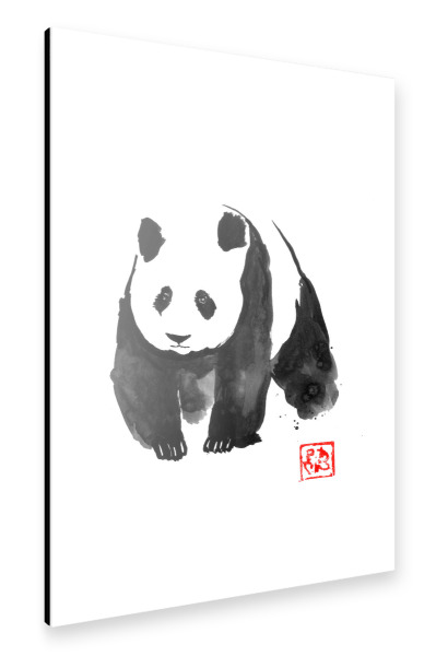 Alu-Dibond "Panda laufen" 75x50 cm artboxONE