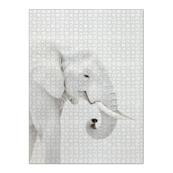 Puzzle Ravensburger "Eleganter Weißer Elefant" artboxONE - Natur,Tiere,Reise / Afrika