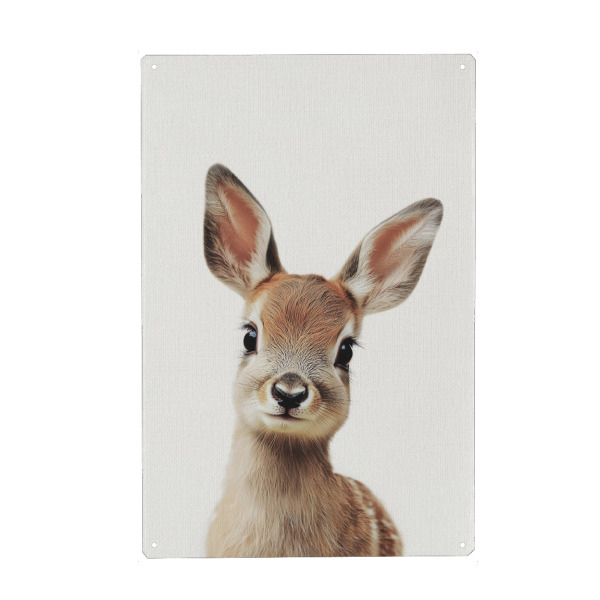 Metall Poster "Niedliches Rehkitz" artboxONE - Natur,Für Kinder,Tiere