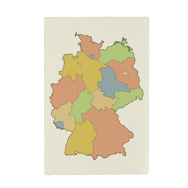 Holzbild "Deutschlandkarte" artboxONE - Reise,Reise / Länder,Kartografie