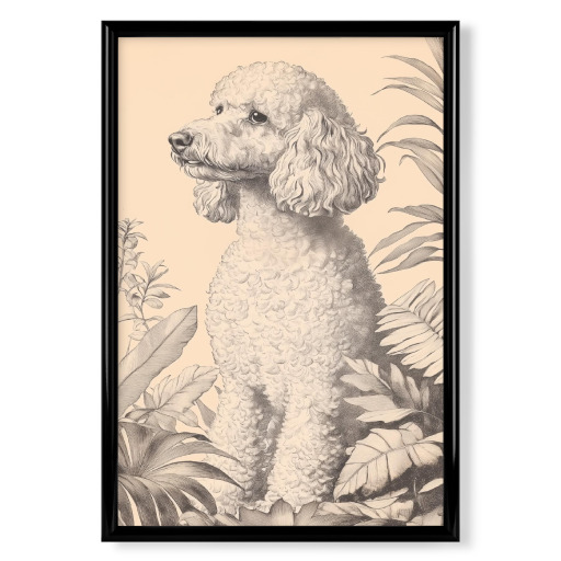 Poodle in the garden