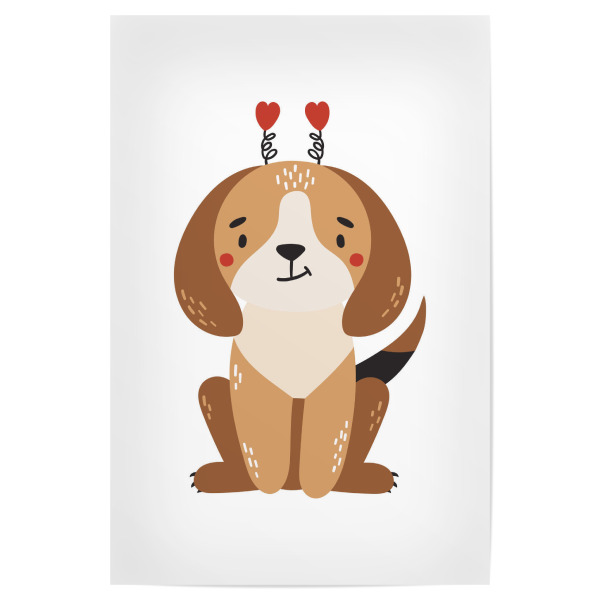 Poster 30x20 cm "Liebeshunde Tierillustration" artboxONE - Für Kinder,Tiere