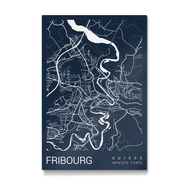 Galerie-Print "Fribourg City Plan" 30x20 cm artboxONE