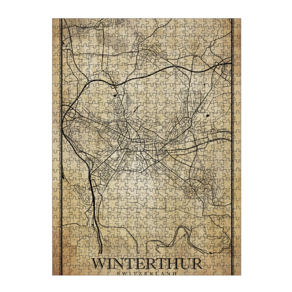 Puzzle Ravensburger "Winterthur Vintage City" artboxONE - Städte / Weitere,Kartografie