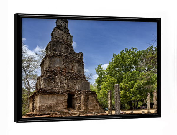 Poster mit schwarzem Rahmen "Ruinen von Polonnaruwa" artboxONE - Architektur,Reise / Asien