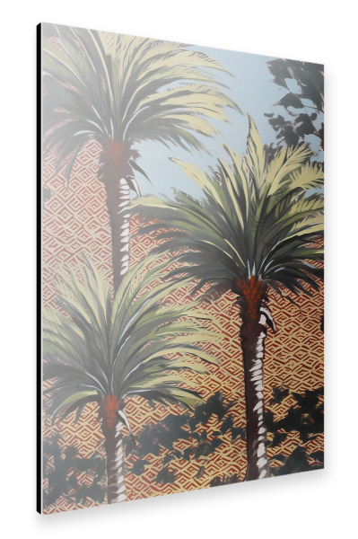 Alu-Dibond "Kreative Palmen Natur" 30x20 cm artboxONE