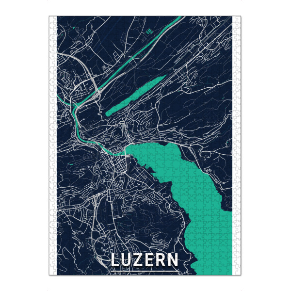 Puzzle Ravensburger "Luzern Map" artboxONE - Städte / Weitere,Kartografie