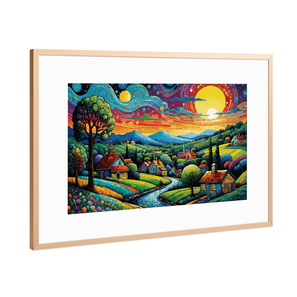 Poster mit Rahmen Kupfer "Nach Sonnenaufgang" artboxONE - Natur,Arcadia