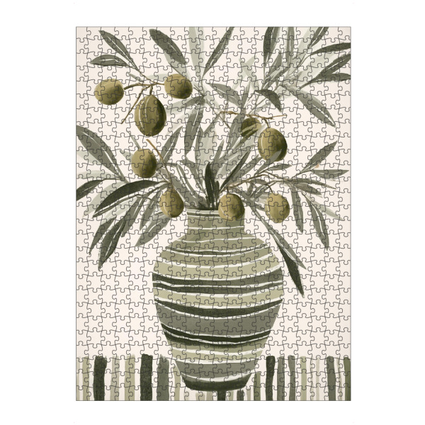 Puzzle Ravensburger "Olivenzweige" artboxONE - Floral - Olive,Olive zweige,Blumen,Vase - Bild olive