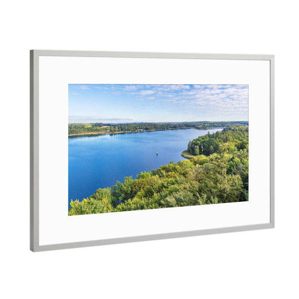 Poster mit Rahmen Silber "Aussicht auf den Krakower See" artboxONE - Natur,Reise