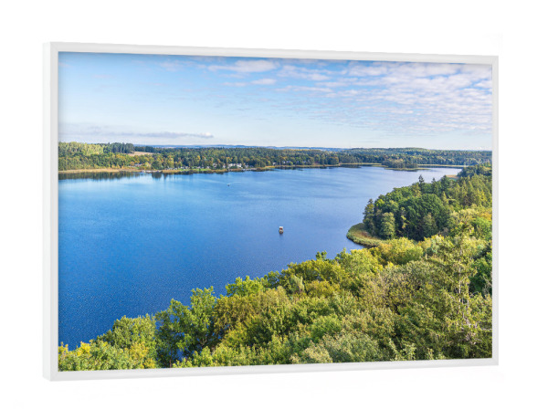 Poster mit weißem Rahmen "Aussicht auf den Krakower See" artboxONE - Natur,Reise