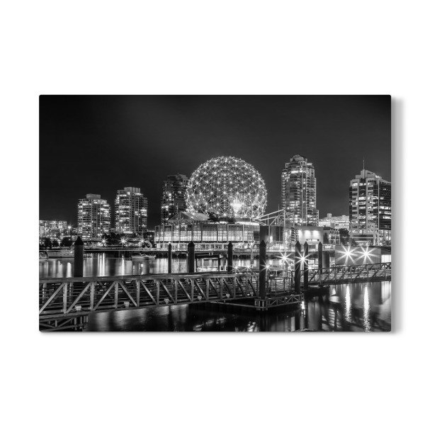Galerie-Print "Vancouver bei Nacht in Monochrom" 75x50 cm artboxONE