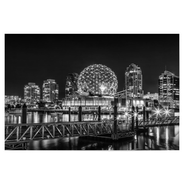Poster "Vancouver bei Nacht in Monochrom" artboxONE - Reise,Schwarzweiß,Architektur,Städte / Weitere