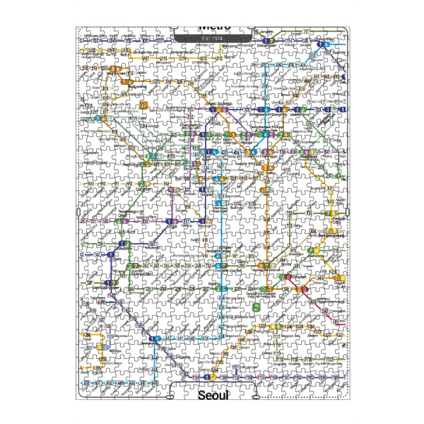 Puzzle Ravensburger "U -Bahn - Seoul" artboxONE - Städte,Architektur,Kartografie