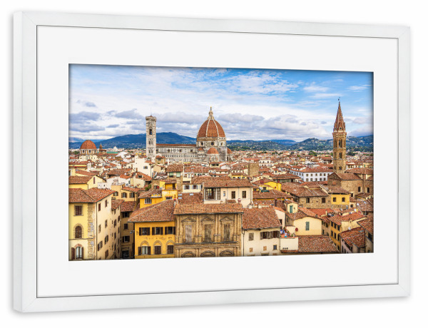 Poster mit Rahmen weiß "Altstadt von Florenz" artboxONE - Reise,Architektur,Reise / Länder,Städte / Weitere