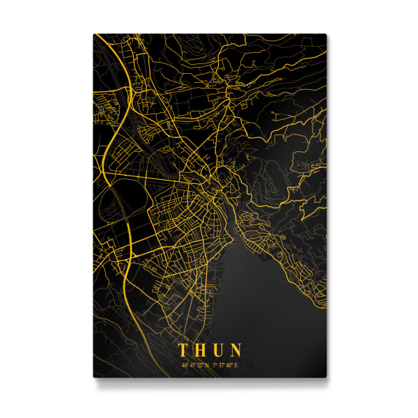 Galerie-Print "Thun Map Karte" 75x50 cm artboxONE