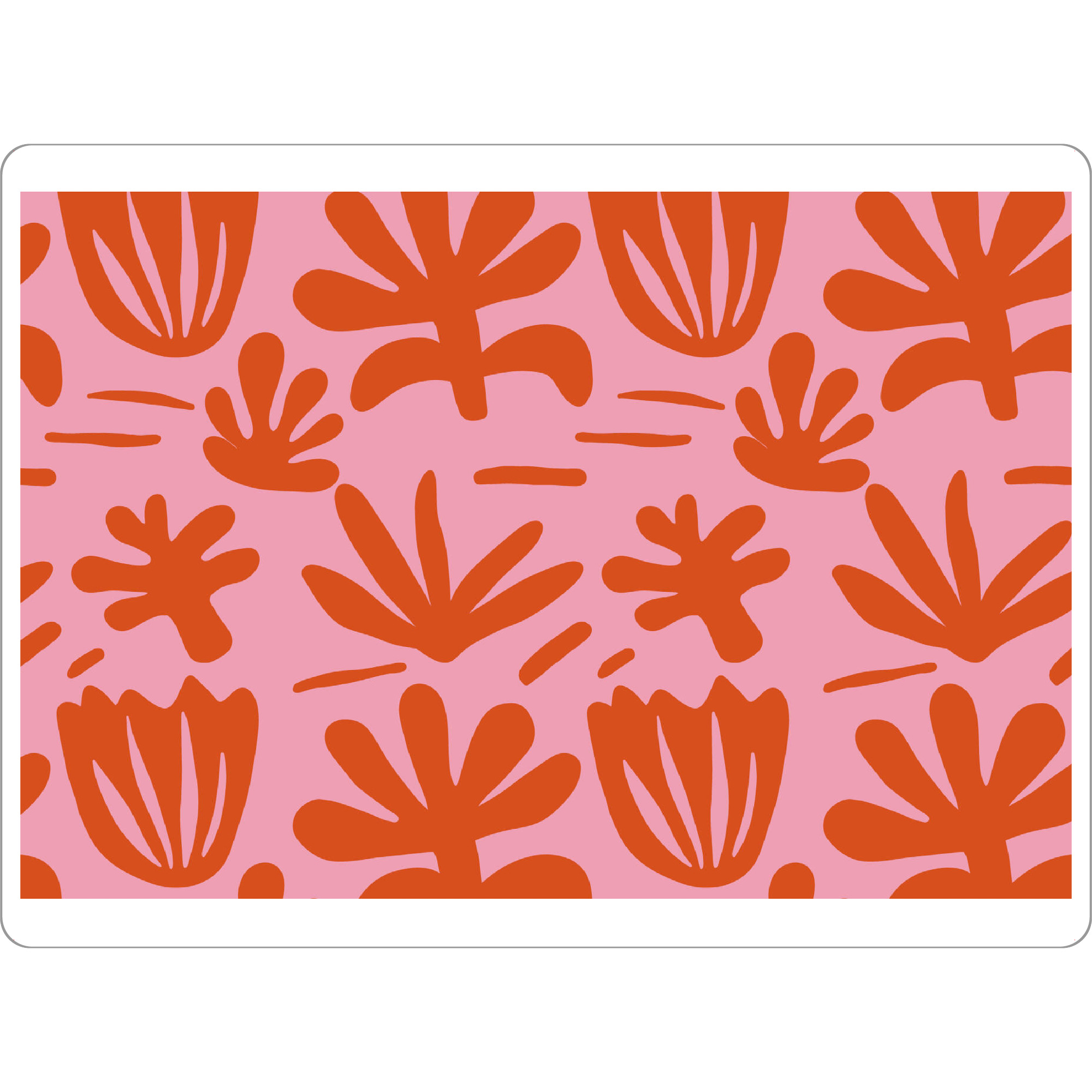 Tischset "Orange pink blossom" artboxONE - Natur,Floral,Abstrakt,Für Mama - Blumen,Muster,Floral,Rosa,Pink,Orange,Pastell,Matisse,Abstrakt