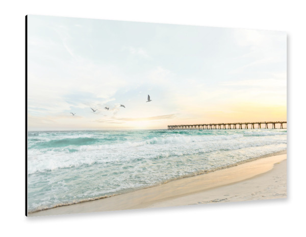 Alu-Dibond "Vögel am Pier" 75x50 cm artboxONE