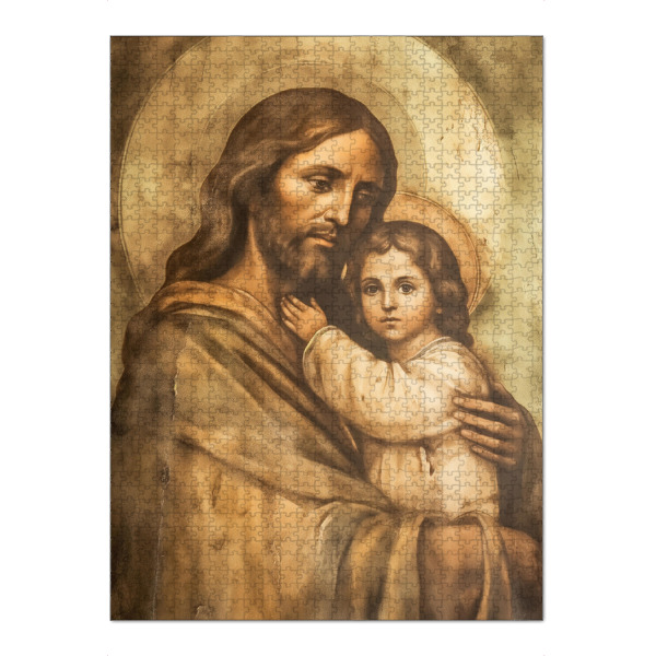 Puzzle Ravensburger "Jesus Christus mit Kind" artboxONE - Abstrakt,Menschen,Liebe