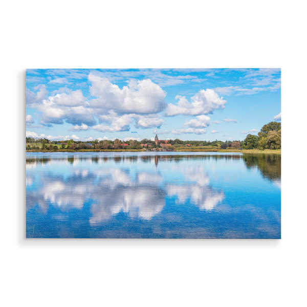 Holzbild "Spiegelung auf dem Krakauer See" artboxONE - Natur,Reise