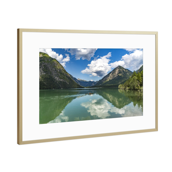 Poster mit Rahmen Gold "Heiterwanger See" artboxONE - Natur,Reise - Heiterwanger see,Tirol,österreich,Fluss,See,Natur,Landschaft,Reise