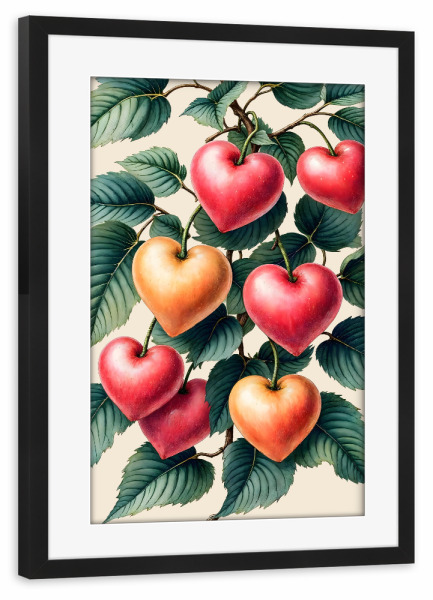 Poster mit Rahmen schwarz "Liebe wächst" artboxONE - Abstrakt