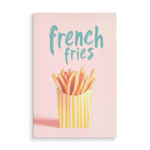 Streifenbox mit Pommes Frites